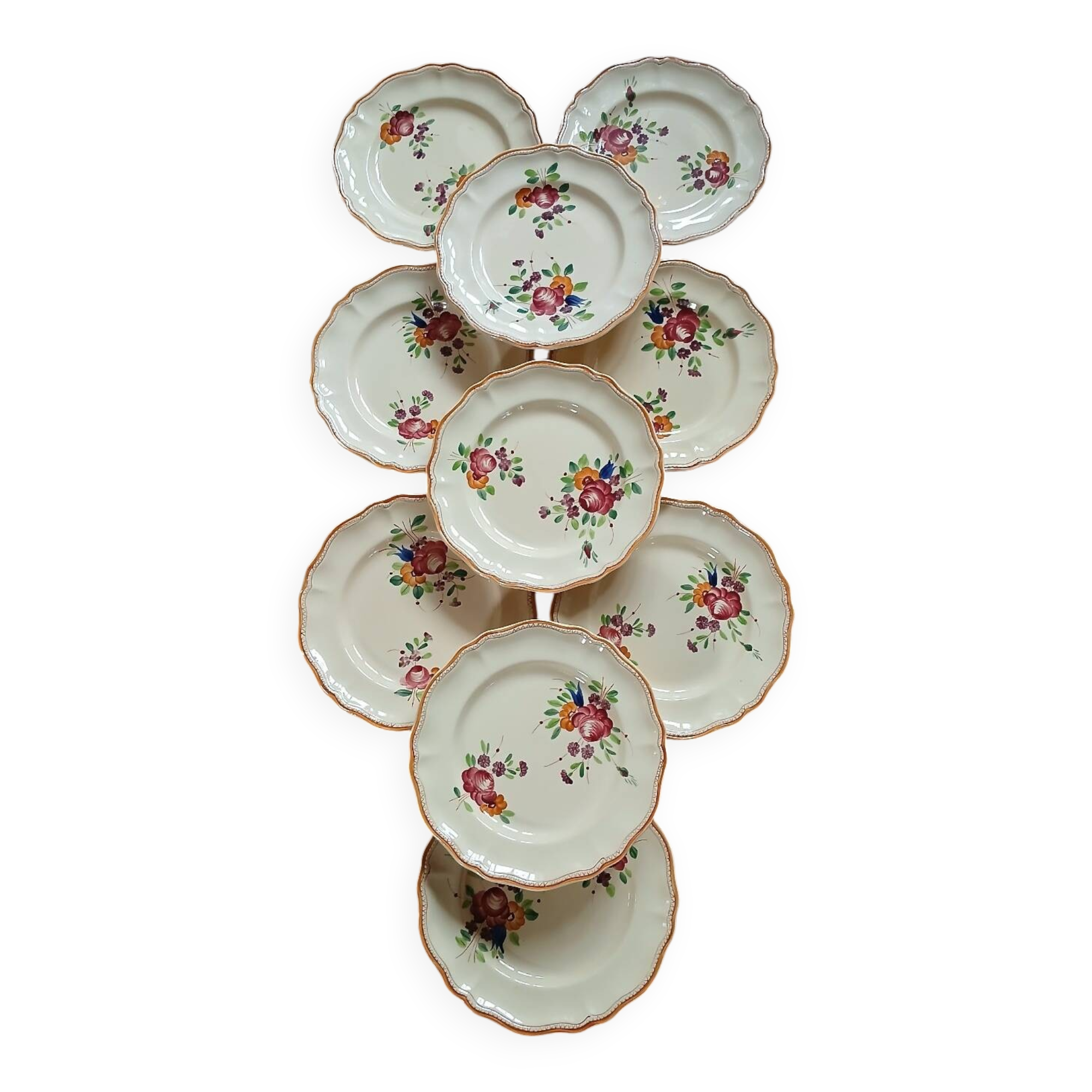 10 vintage Longchamp dinner plates