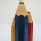 Lamp foot three pencils wood beech vintage 80s