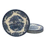 6 dessert plates English earthenware. Myott Meakin.