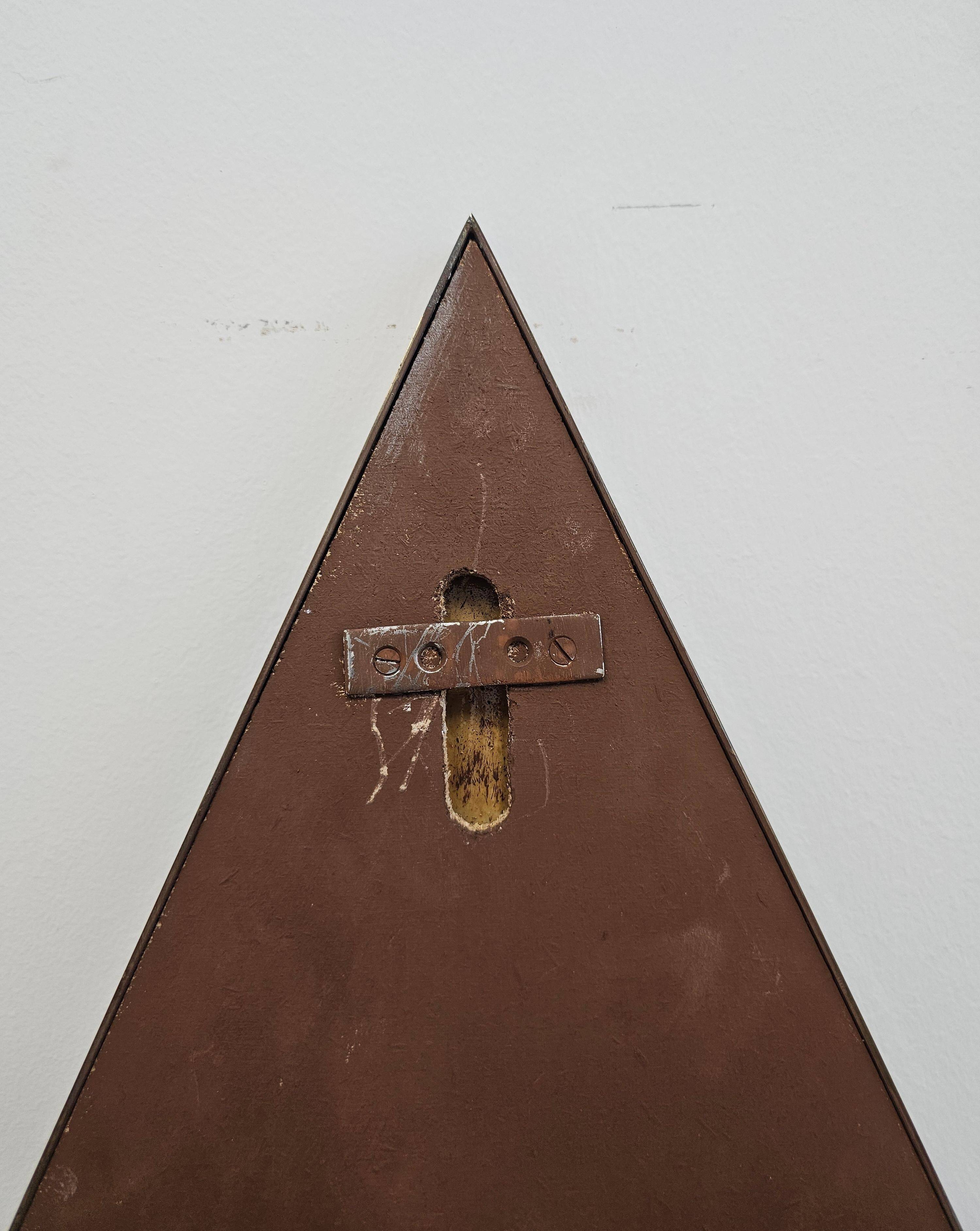 Modern mid-century triangular mirrors in bronze, 1950s