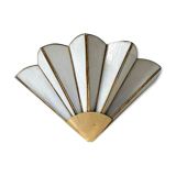 Glass paste fan wall lamp