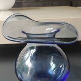 Bohemia Selection ball vase in handmade crystalline. Cobalt blue.