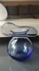 Bohemia Selection ball vase in handmade crystalline. Cobalt blue.