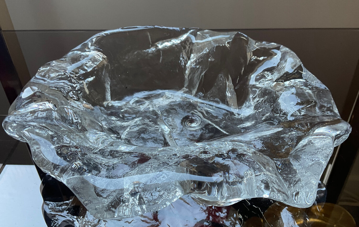 Vintage molded glass pocket tray