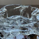 Vide poche vintage en verre moulé