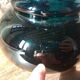 Deep green jug or pitcher with modern design - thick glass