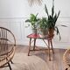 Table basse rotin et Formica