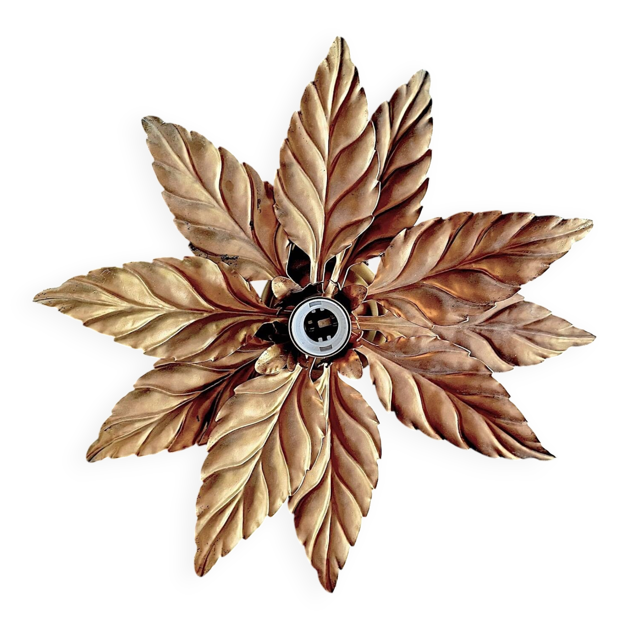 Mid century Florentine gold-plated ceiling light by Hans Kögl, 1960s