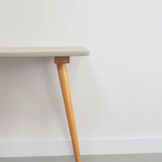 Vintage wooden table with conical legs