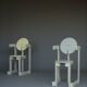 Rare pair of 'Plakhout' Side Chairs by Henk Lampe. 1979