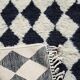 Black and white checkered rug - 300 x 260 cm