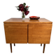 Mid century retro vintage teak small sideboard record cabinet 1960