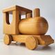 Vintage 1970 pine locomotive lamp