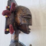 Scepter decorated with a female figure in wood and brass