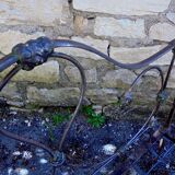 Pair of wrought iron benches