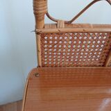 Vintage bamboo bedside pair