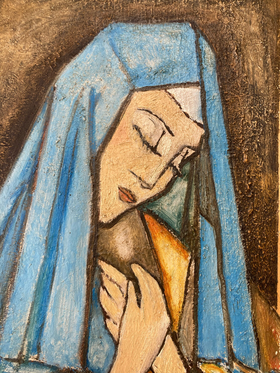 Oil on canvas of the Blessed Virgin