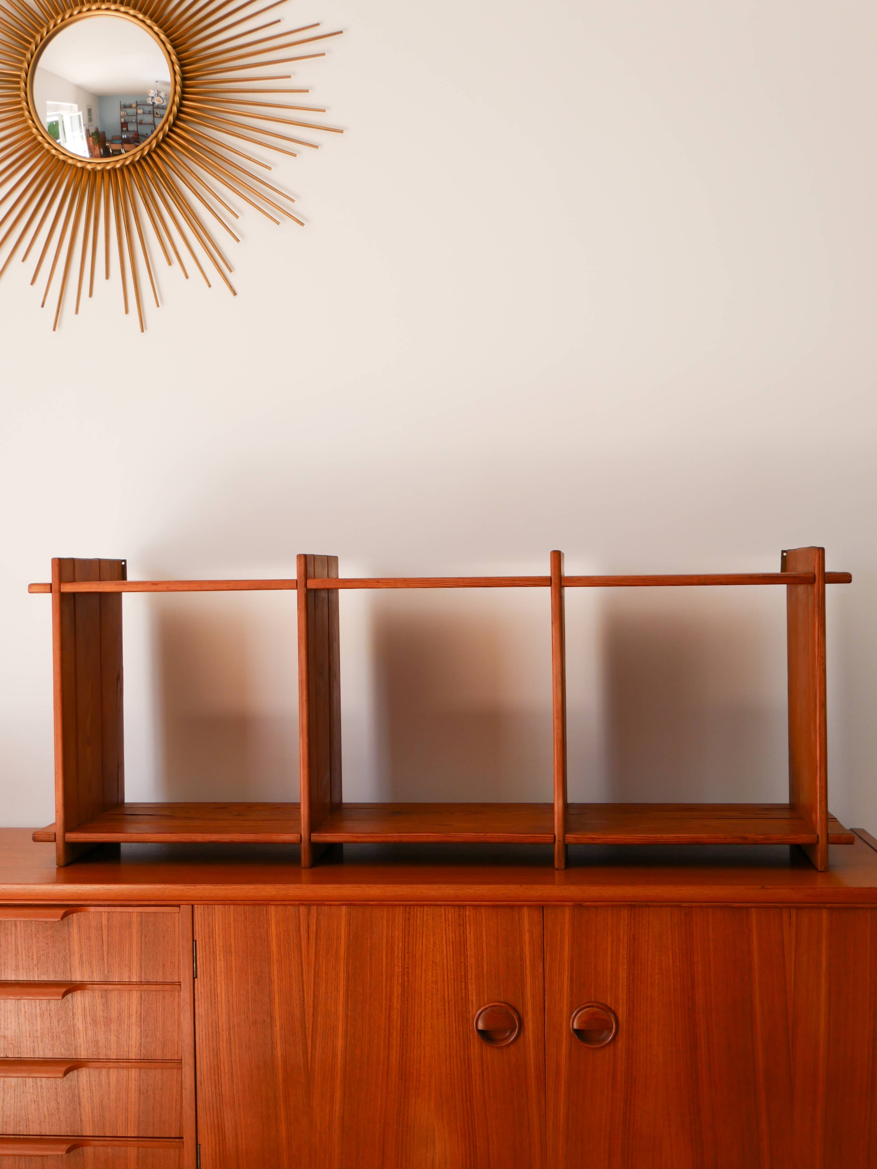 Pine shelf, on legs or to be placed, 1980