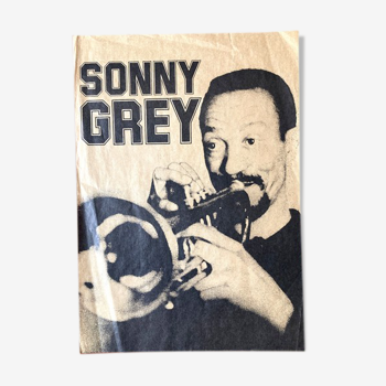 Affiche bluesman sonny grey sur papier craft
