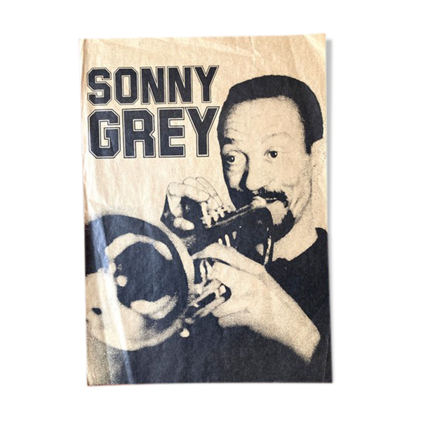 Affiche bluesman sonny grey sur papier craft