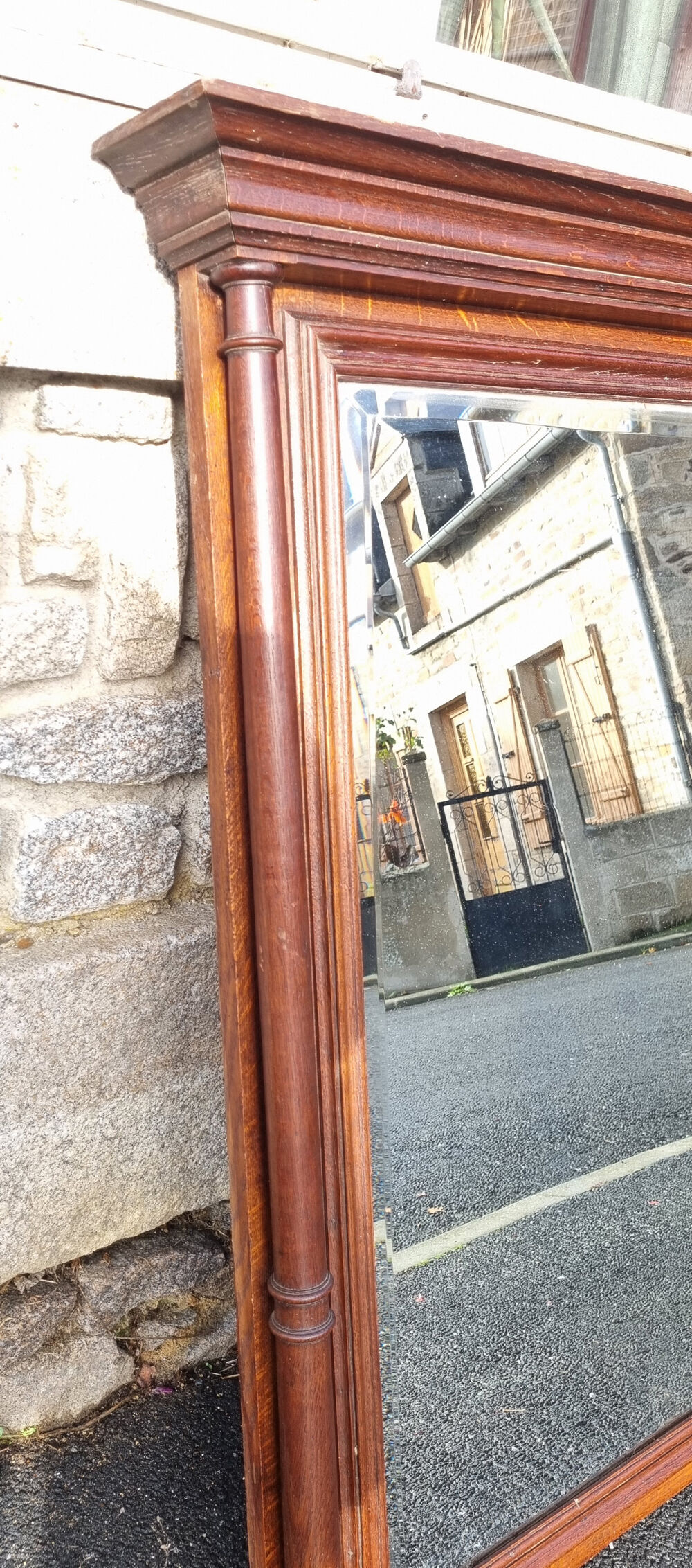 Large mirror Trumeau, wood, vintage, Henri II