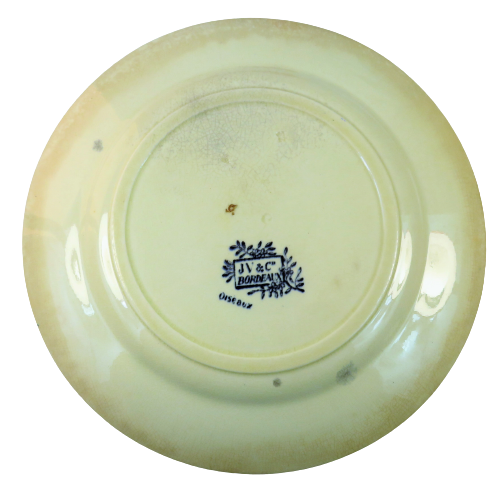 Plate decorated with Birds Signed Jules Vieillard & Cie Bordeaux