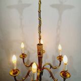 Louis xvi bronze chandelier 6 lights