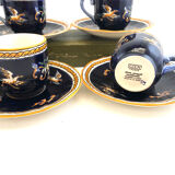 6 cups blue Gien Renaissance coffee