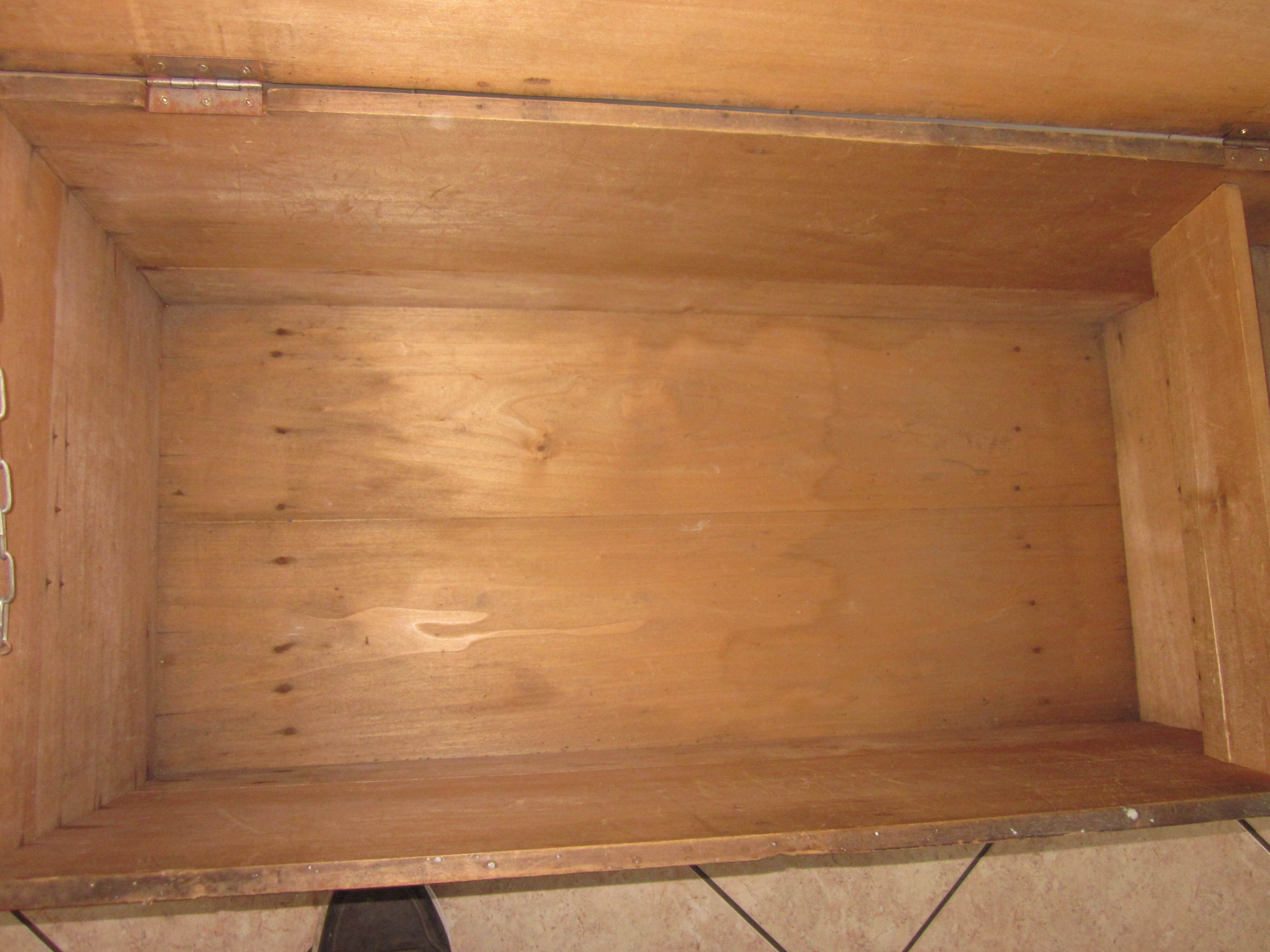 Old solid wooden chest