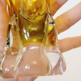 Soliflore vase or large glass in yellow blown glass