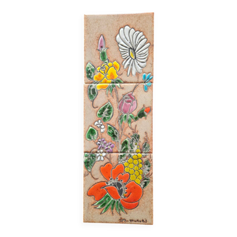 Jean-Paul ARNONE - Vallauris Frieze of 3 Earthenware Tiles, Year 1960