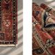 Vintage Hand-Woven Middle Eastern Oriental Hamadan Kamse Rug, 1960s