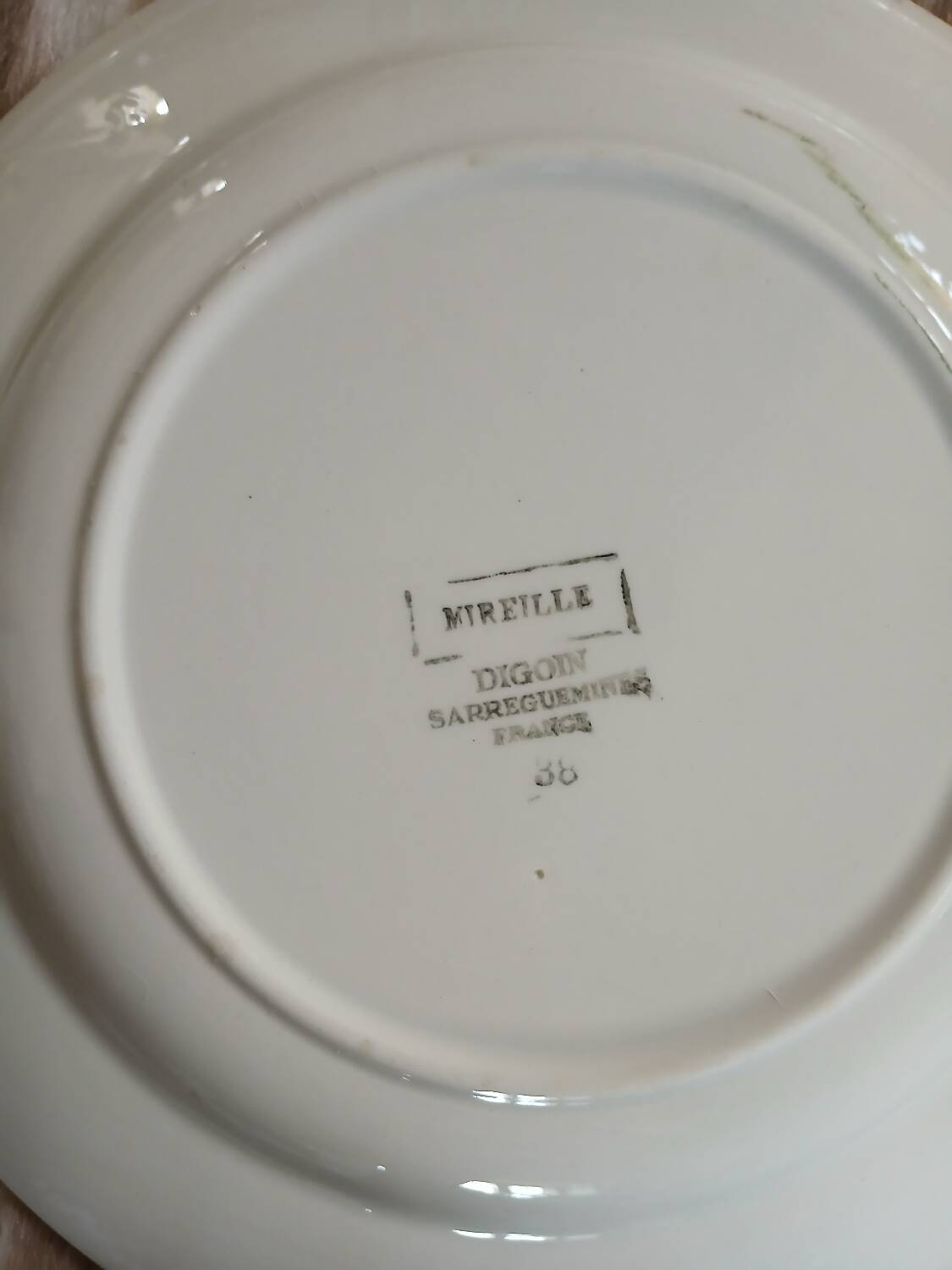 6 antique dessert plates from Digoin and Sarreguemines