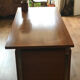 Bureau vintage teck et inox deux caissons