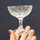 5 small cut crystal digestif cups
