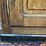 Glacière début XXème en chêne et dessus marbre