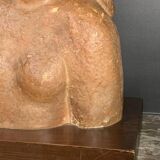 Art Deco Expressionist Sculpture "Nude Female Bust" unique piece 1940