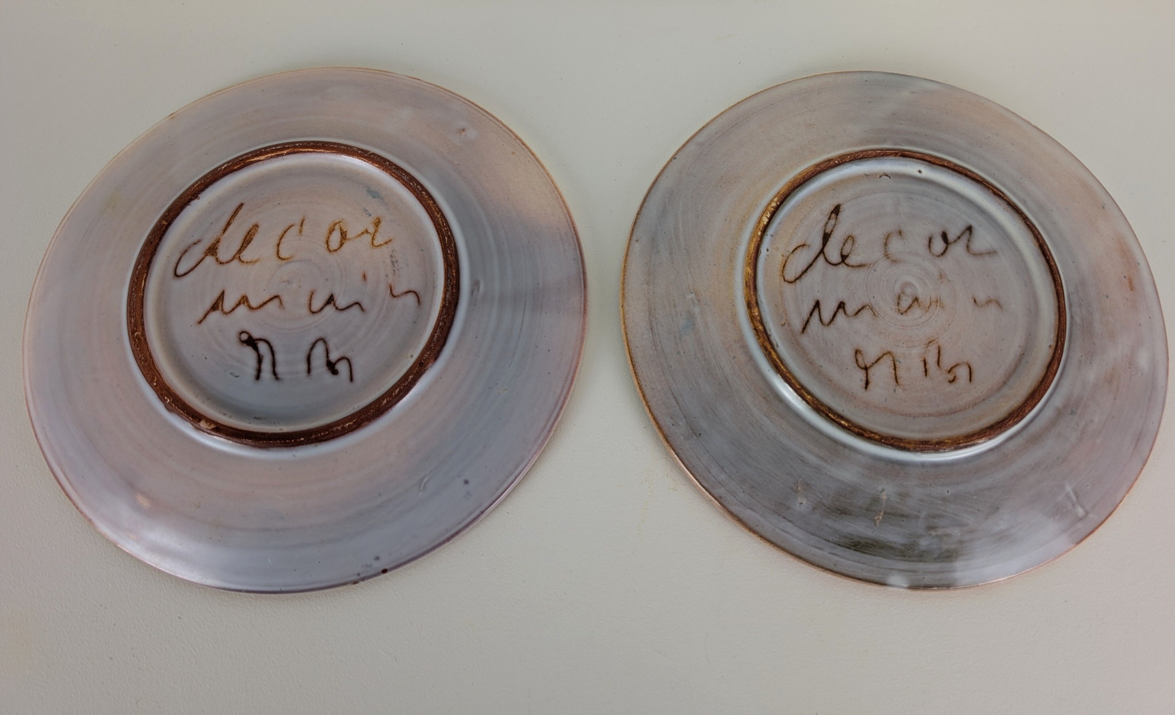 Monique Brenner Vallauris plates 60s