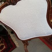 Rosewood fireplace screen and fabrics