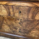 Antique Louis Philippe chest of drawers in black marble