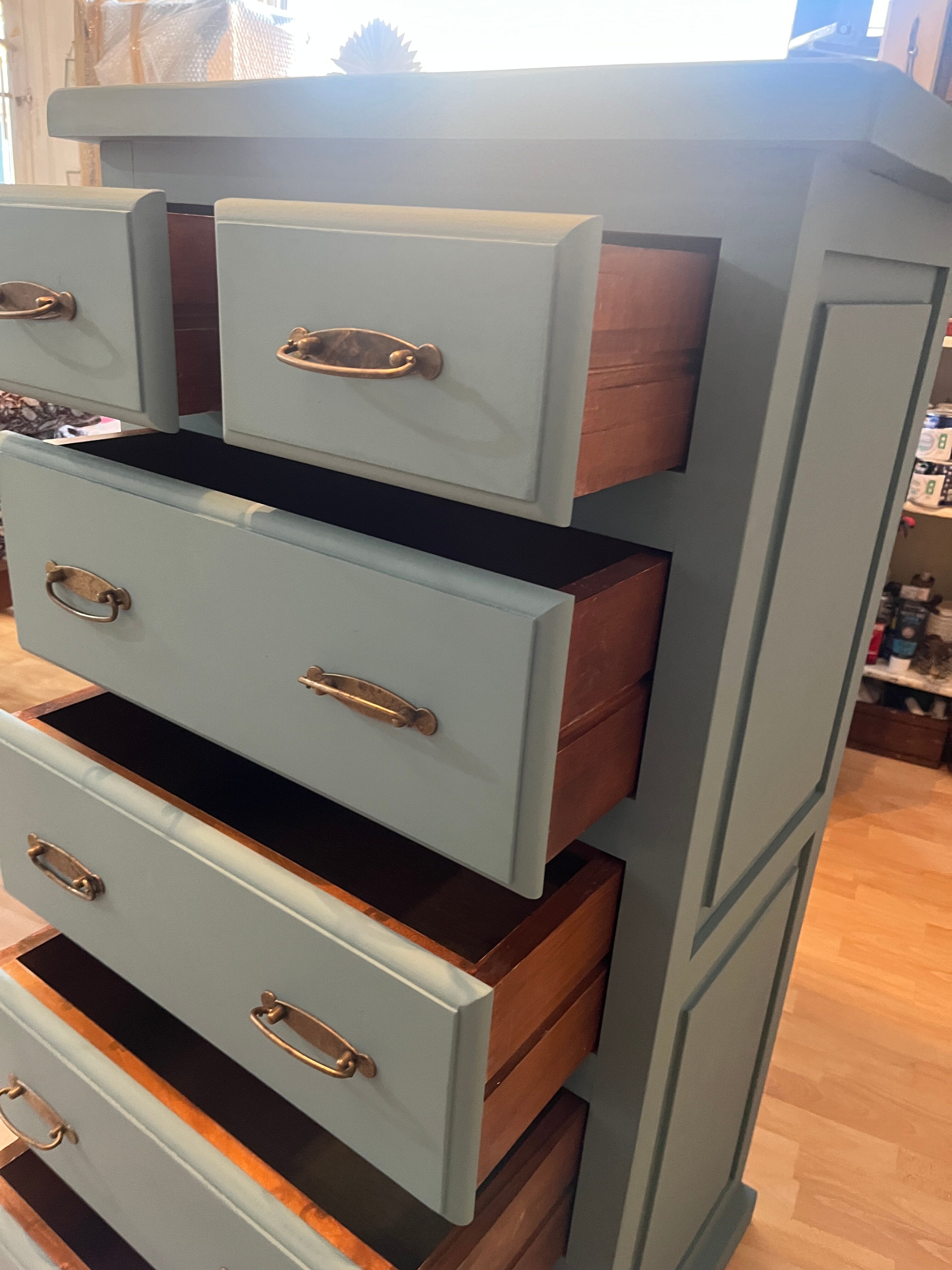 Nordic blue chest of drawers