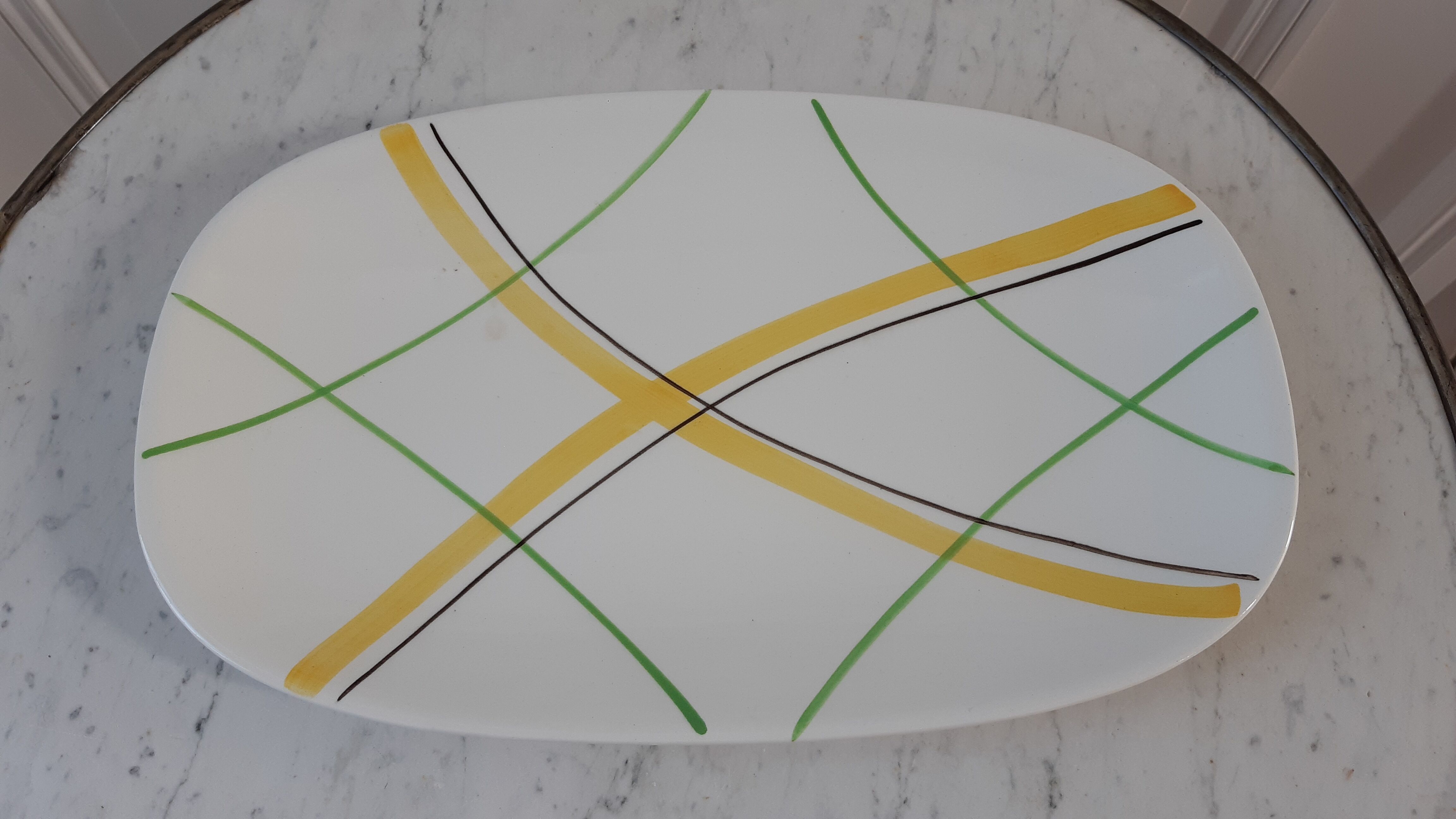 Rectangular flat Gien model model Sarabande years 50-60