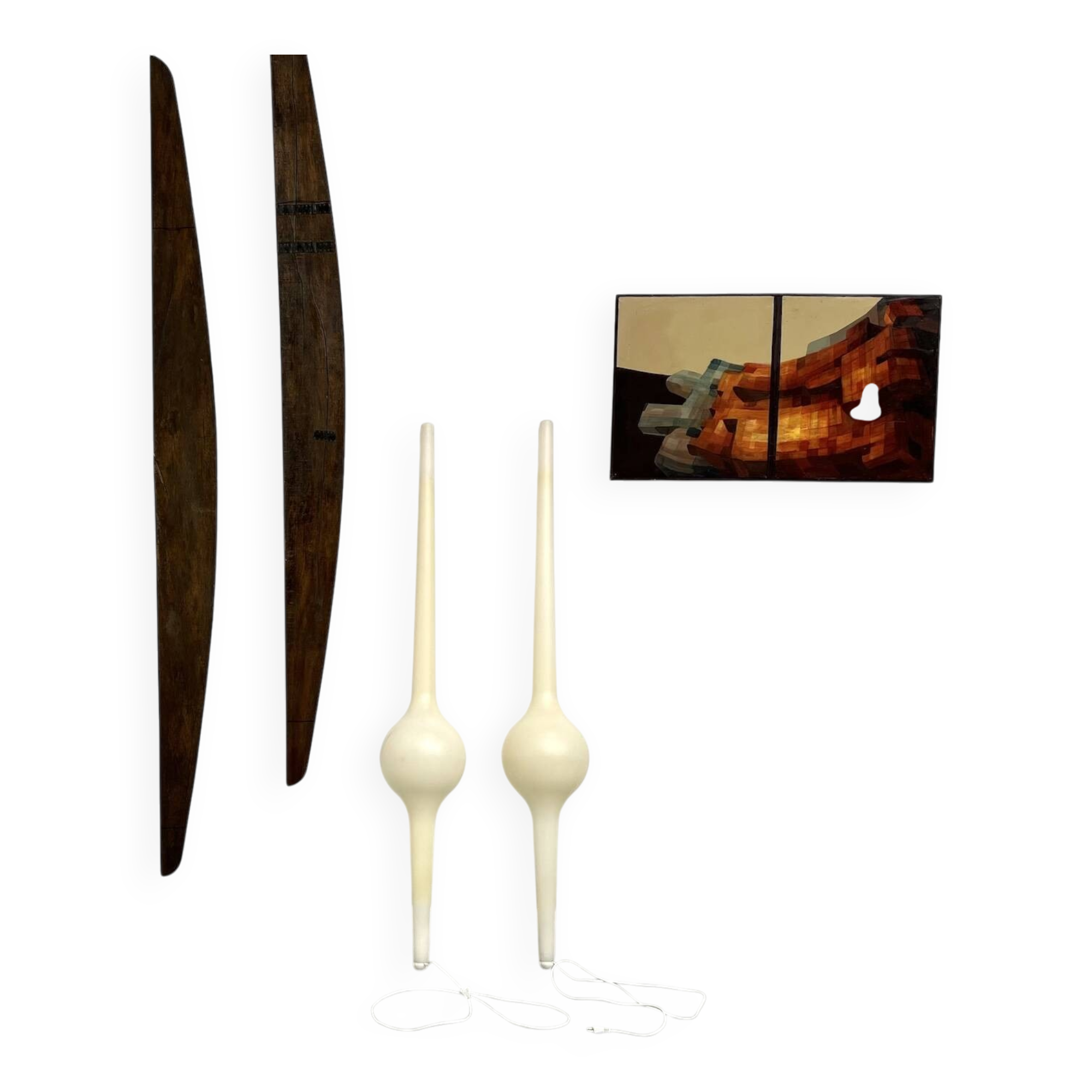 Pair of Michael Young Sticklight Lamps