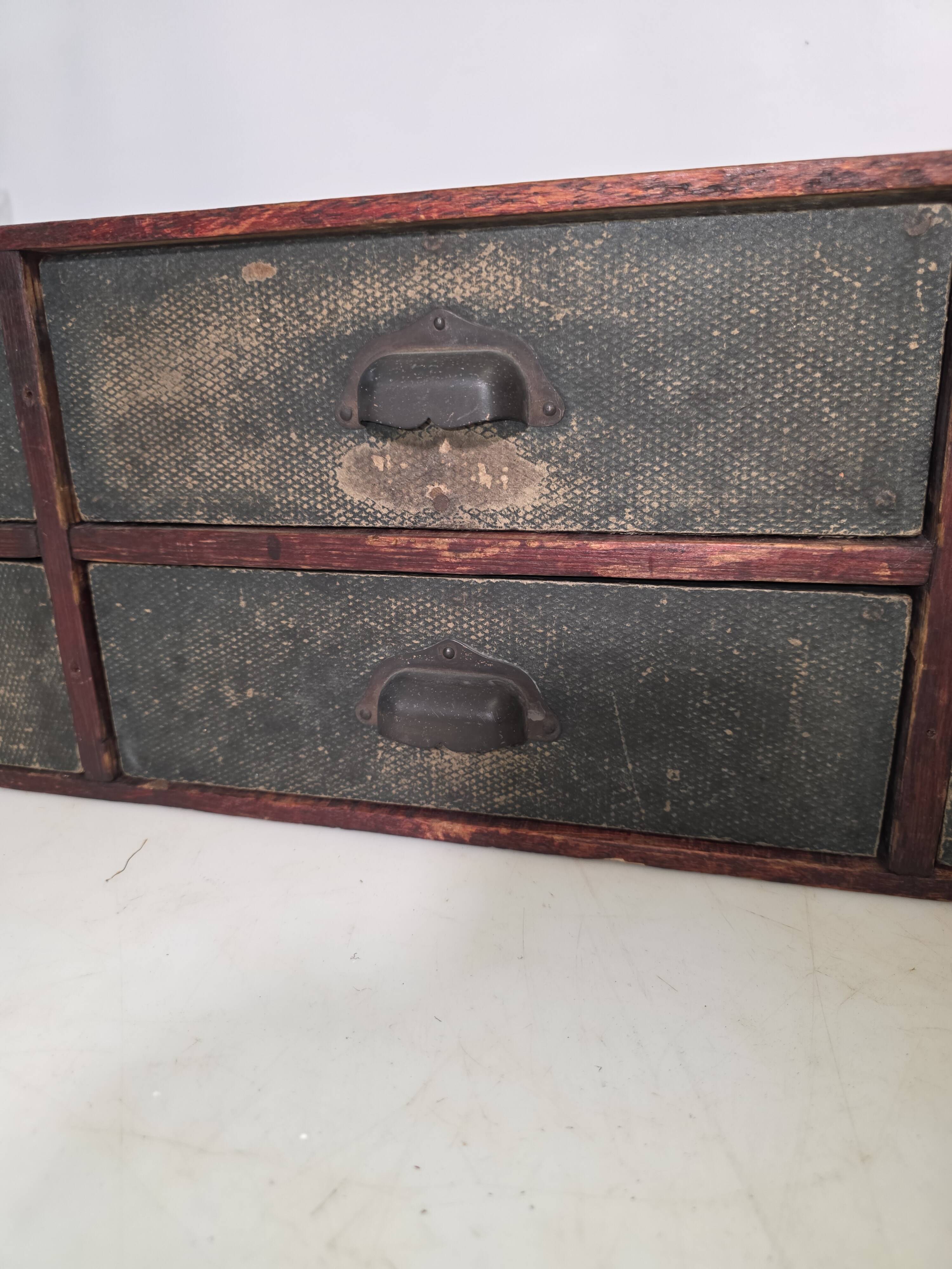 Antique workshop drawer unit from the 1920s.