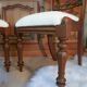 Pair of English Regency style chairs, white terry fabric