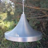 Suspension space age vintage en aluminium brossé