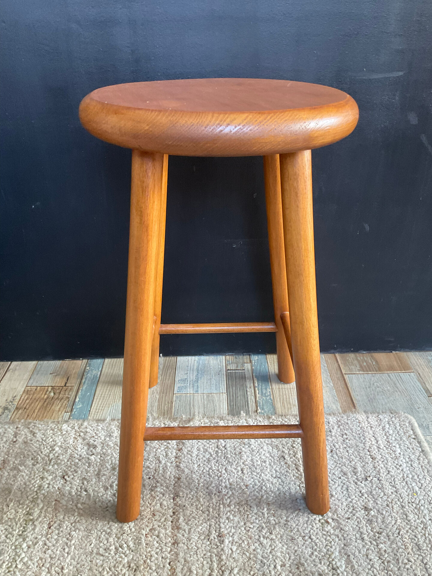 Vintage solid wood stool