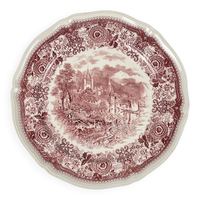 Grand plat rond ''Burgenland'', Villeroy & Boch, rouge