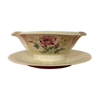 Saucière en porcelaine de Limoges crème