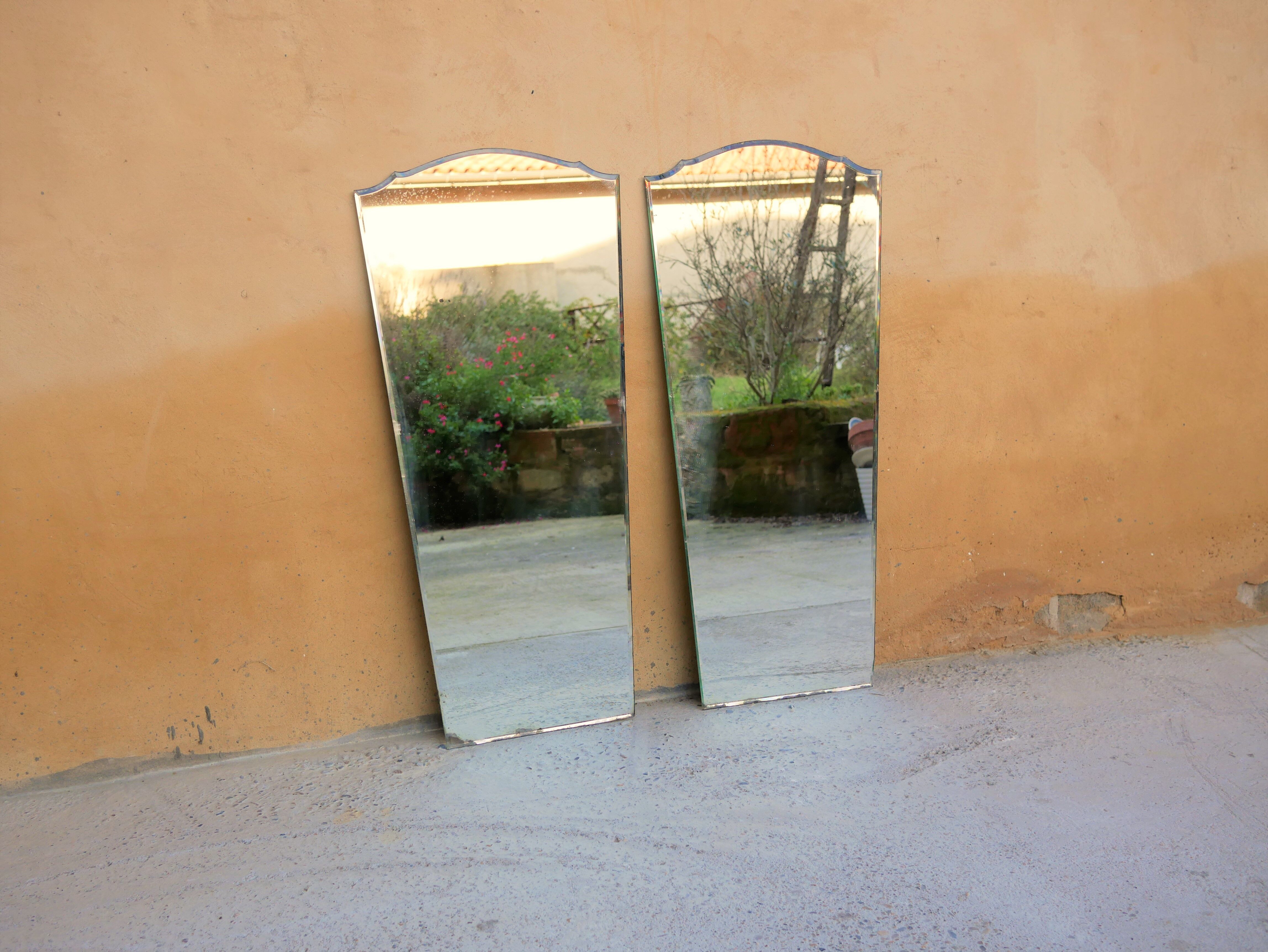 Miroir biseauté Art Déco 90cm x 40cm
